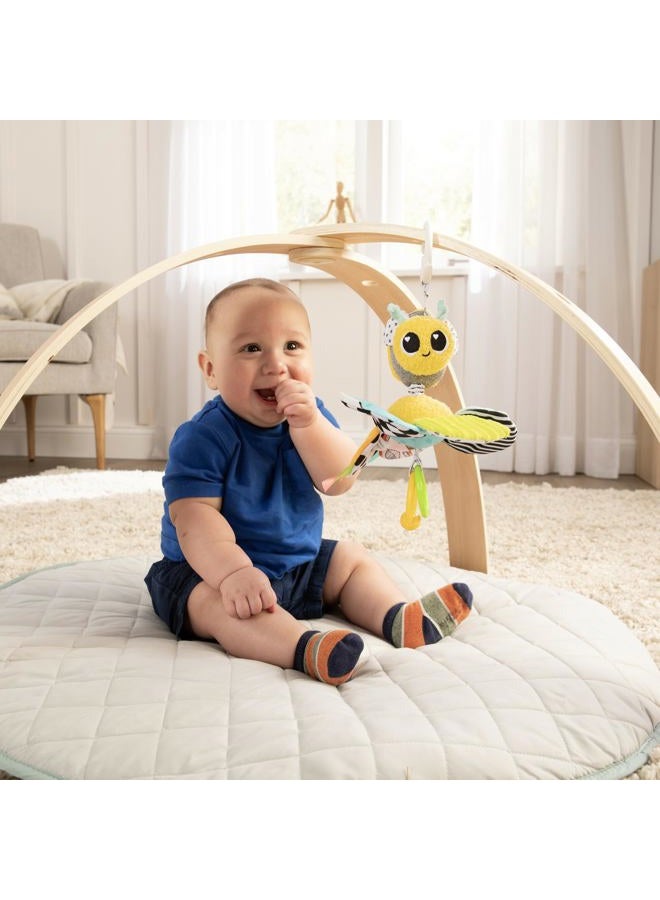 Lamaze Buzzin' Bee – Clip & Go Sensory Baby Toy with Rattle, Teether & Crinkle Wings – 0+ Months - Image 3