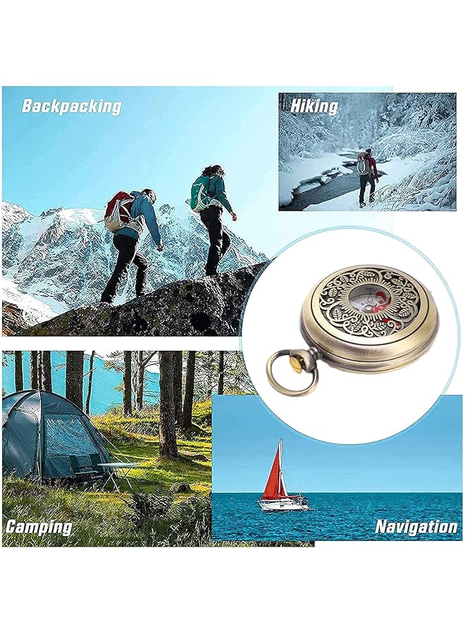 KASTWAVE Compass Hiking Survival Pocket Compass Digital Compass Orienteering Compass Shockproof Brass Camping Tools for Hiking Climbing Biking Exploring Geology Outdoor Activities - Image 3