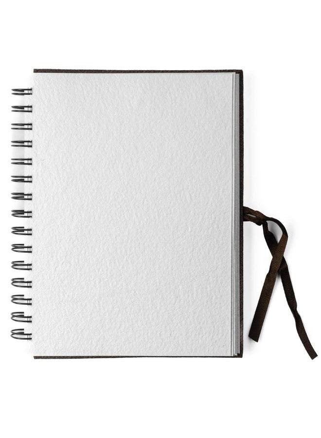 كوما دفتر رسم ألوان مائية من كوما | 8 بوصات × 8 بوصات | 300 غرام/متر مربع | دفتر رسم سلكي | مضغوط على البارد | لون طبيعي | ألياف قطنية 100% (بني شوكولاتة) - Image 4