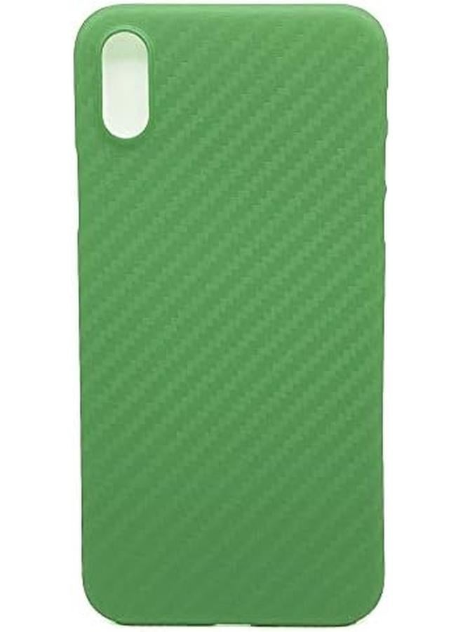 erorex Plastic Carbon Fiber Design Cover For Iphone Xs Max Green - Image 2