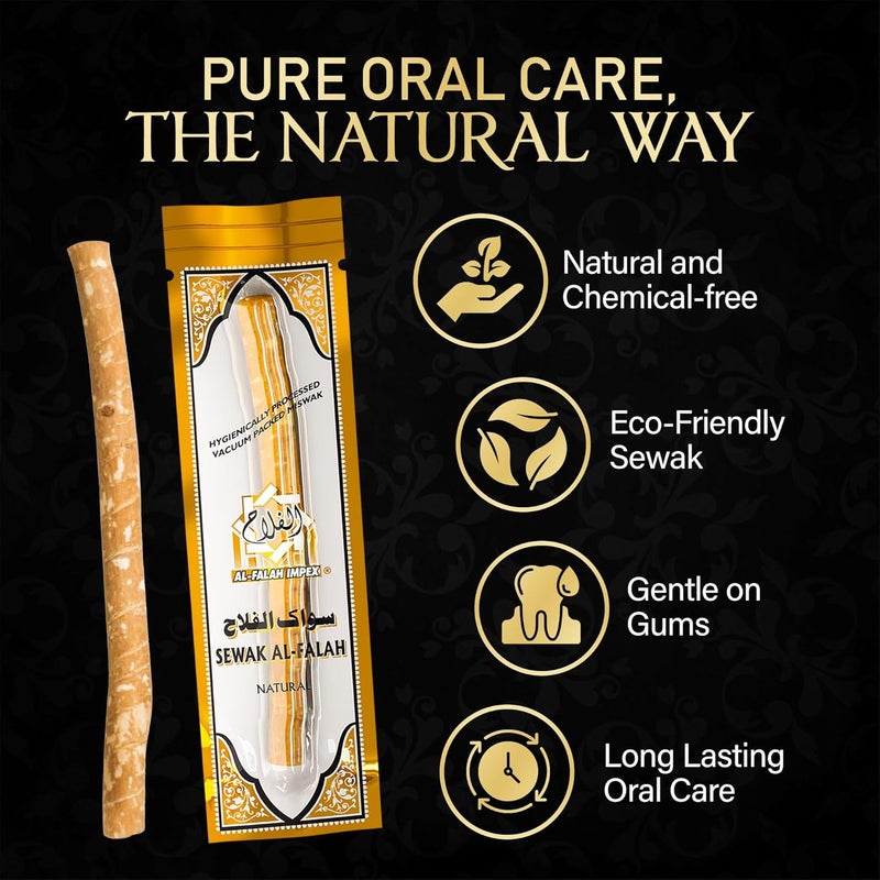Al Falah Miswak Traditional Natural Manual Toothbrush (10 Pieces) - Image 5