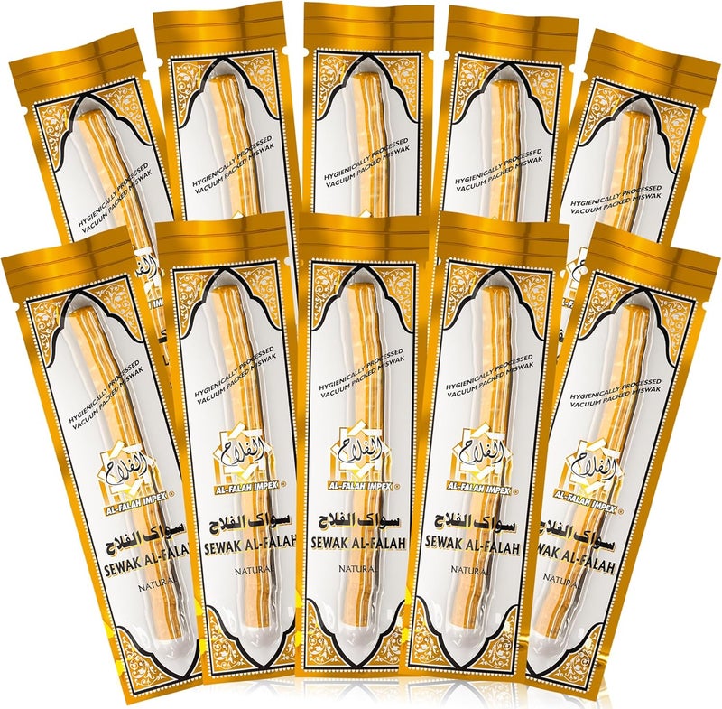 Al Falah Miswak Traditional Natural Manual Toothbrush (10 Pieces) - Image 1