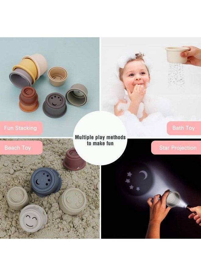 null - Stacking Cups Baby Building Toy, Nesting Cup Early Educational Toddlers Stacking Toy, 8 Pcs With Numbers & Pattern, Fun For Kid Baby 612 Months Play For Indoor/Outdoor/Bathtub/Beach - Image 1