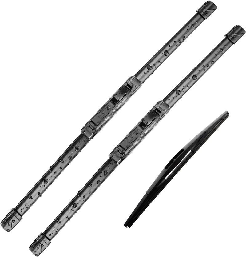 Fabysky 3Pcs Windshield Wiper Blades for Jeep Wrangler 2007-2017, JK 2008-2018 - 15"/15"/12" - Image 1