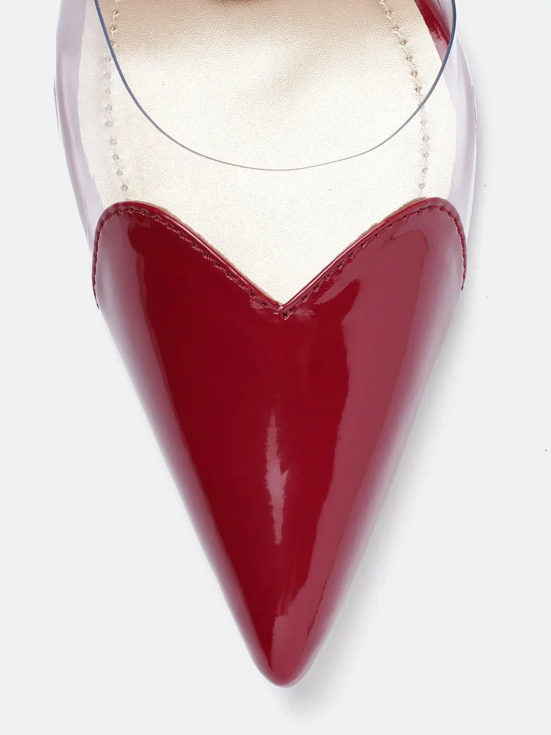 ZORIWORLD Cherry Amor Cherry Red Heart Heels for Women - High Heels, 3 Inch Block Heel for Women | Best Price UAE
