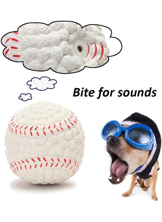 لعبة البيسبول المصنوعة من اللاتكس والتي تصدر صوت صرير للكلاب والجراء والقطط الصغيرة (متوسطة الحجم). - Image 2