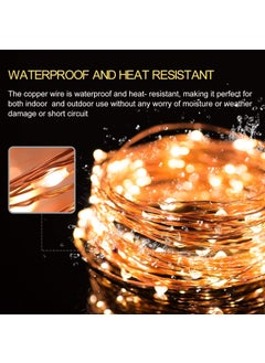 Atipriya Atipriya USB 50 LED 5 Meter Waterproof Fairy String Lights Starry String Lights2M USB Powered Copper Wire LightsCorded Electric  - Image 3