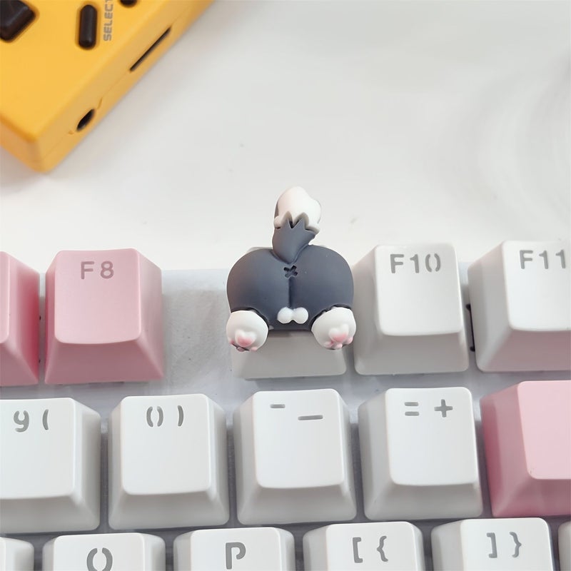 Husky Butt Cat Dog Personality Mechanical Keyboard Keycap One Cute Accessory Decoration - Image 2