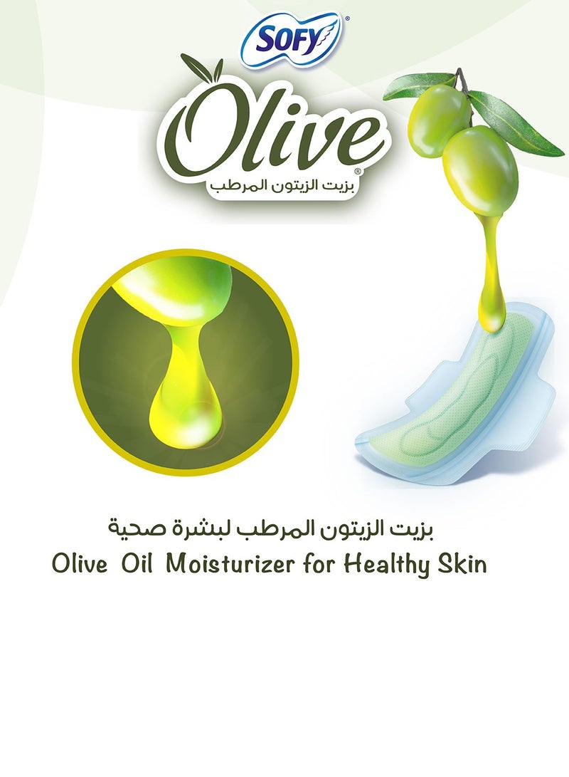 Sofy Olive Sanitary Pads With Wings Slim Large Pack of 10 10 Pcs - Image 3