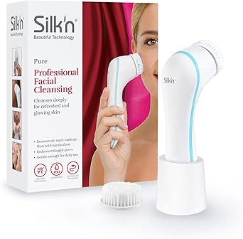 silkn رؤوس فرشاة سيلكن بيور للتدليك الوجه تنظيف لطيف وتدليك لجميع أنواع البشرة بيضاء 2 قطع SCPB1PE1001 - Image 1