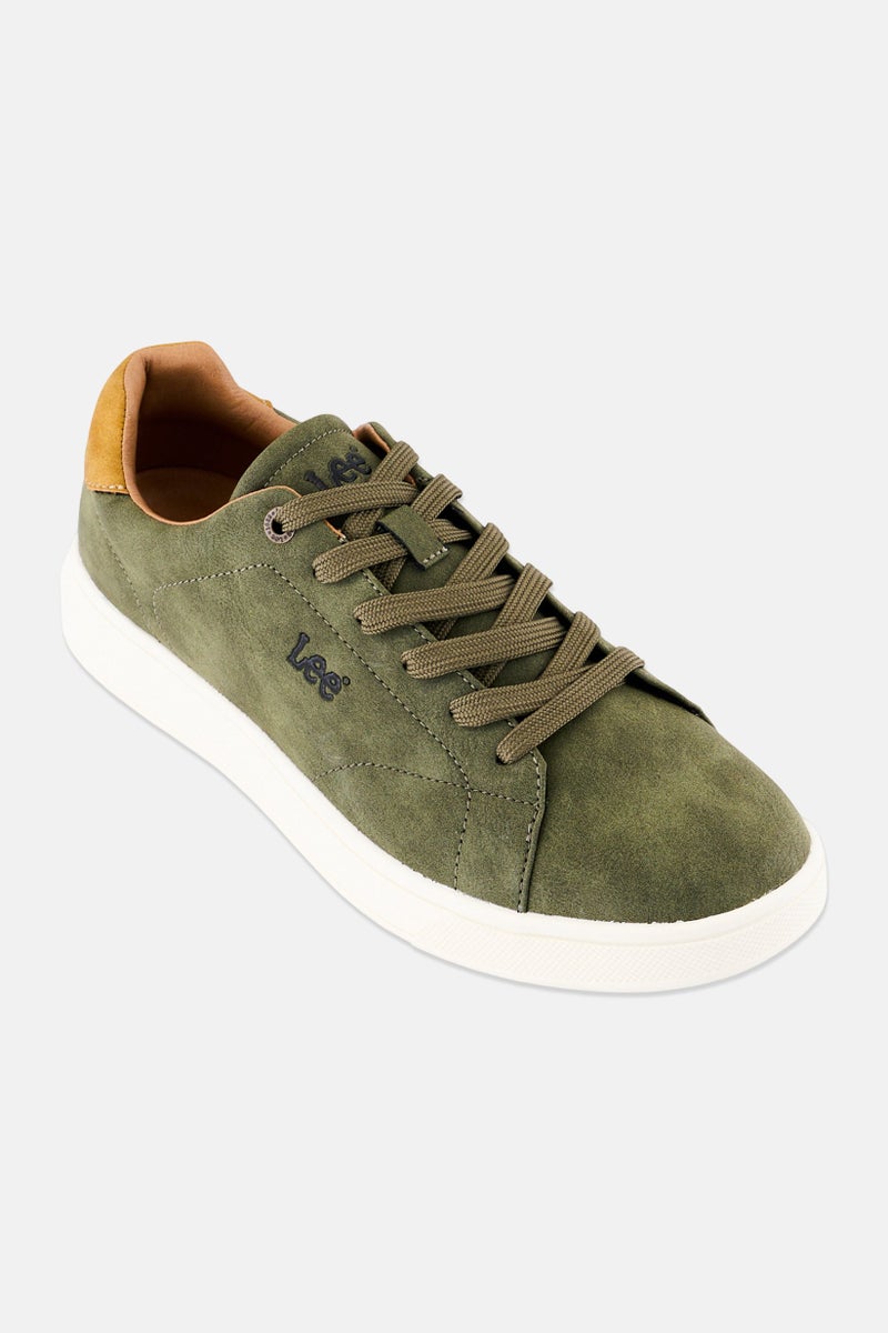 LEE Men Lace Up Casual Shoes, Olive - Image 1