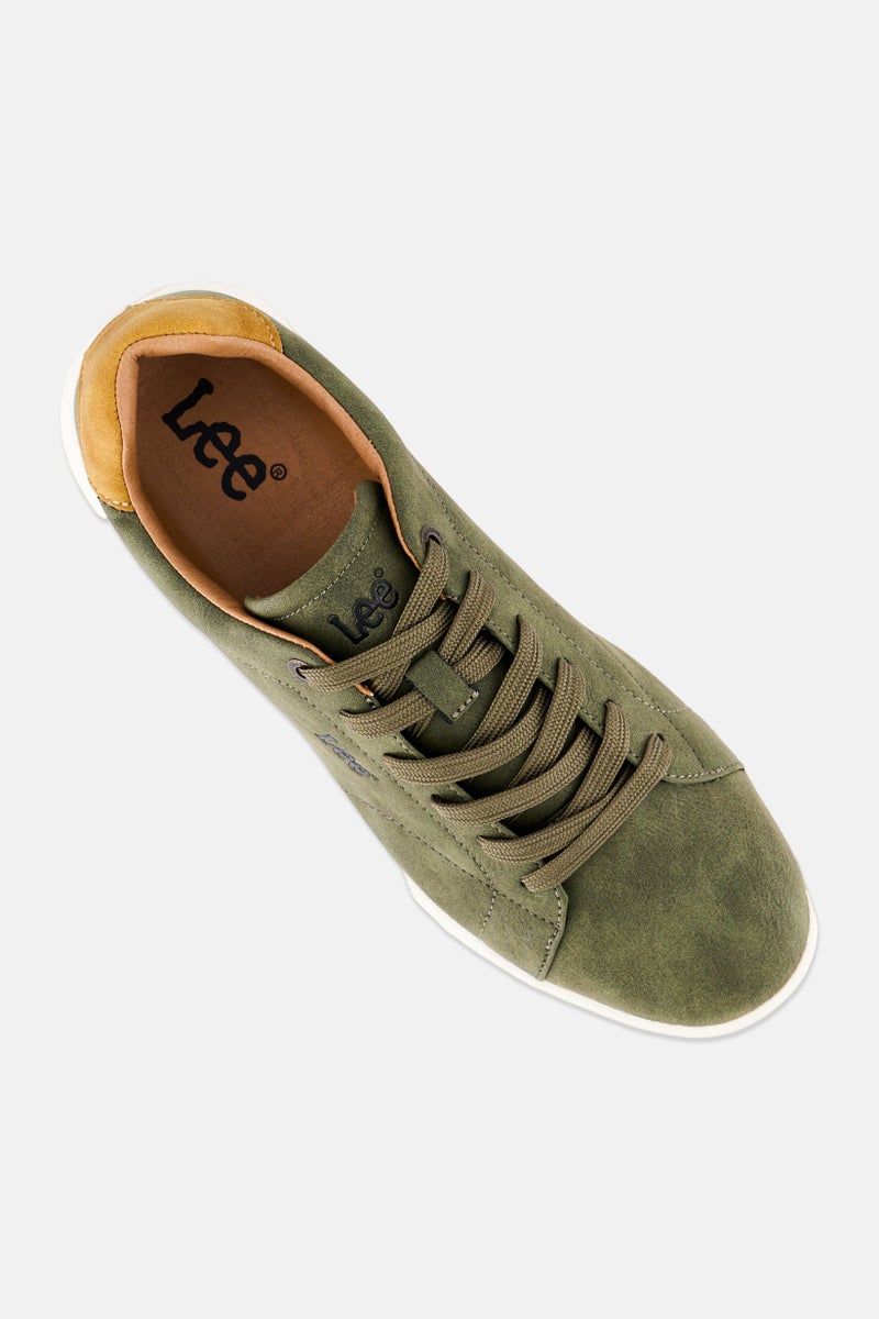 LEE Men Lace Up Casual Shoes, Olive - Image 4