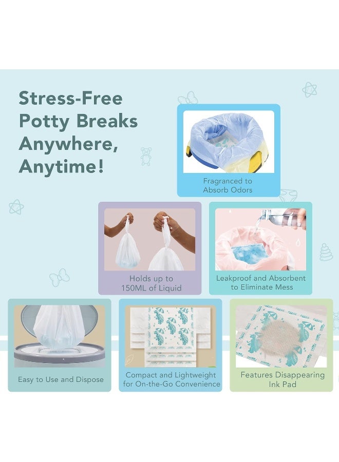 Kalencom Potette Plus Potty Seat Liners - Disposable, Leakproof Liners for Travel Potty Seat - Fragranced to Absorb Odor - 30 Count - Image 3