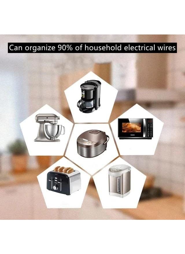 DHYANI DHYANI Cord Cable Wire Organizer Kitchen Appliances Self Adhesive Cable Wrapper Drop Wire Holder Cable Organizer Hook Sticky and Sturdy Firmly Pack of 2  - Image 5