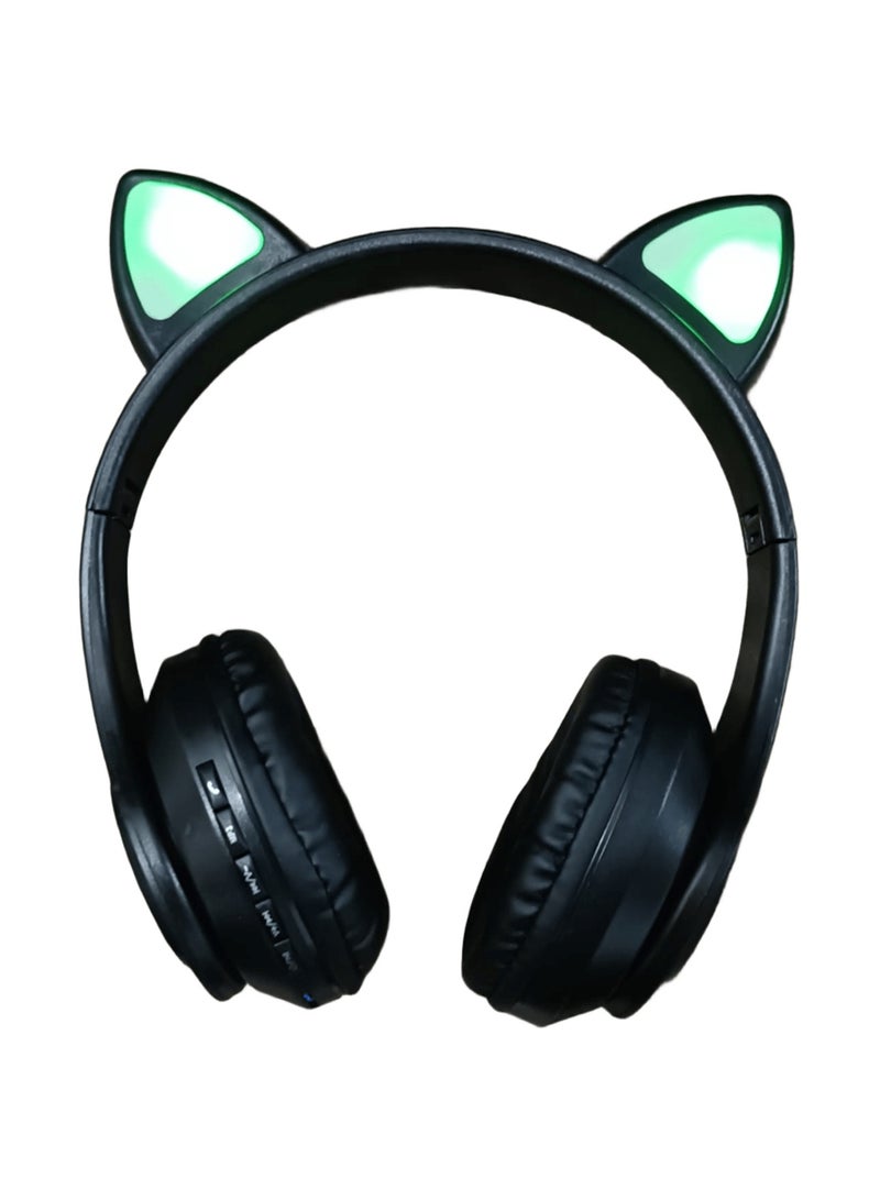 سماعه رأس ستيريو لاسلكية P39M بتقنية البلوتوث للموسيقى، تدعم بطاقات الذاكرة، والألعاب مع ميكروفون لأجهزة الكمبيوتر المحمولة والهواتف المحمولة وأجهزة الكمبيوتر للأطفال والفتيات - Image 1