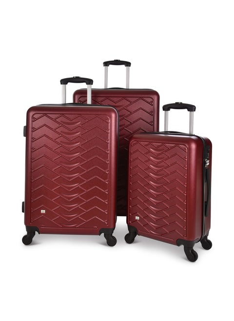 Track ABS Trolley 3Pc Set CS135/3P Red