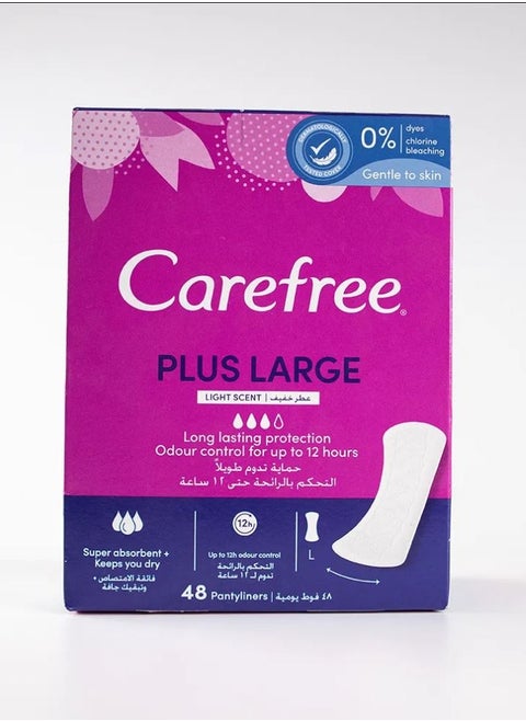 Panty Liners Plus Large Light Scent 48 Piece
