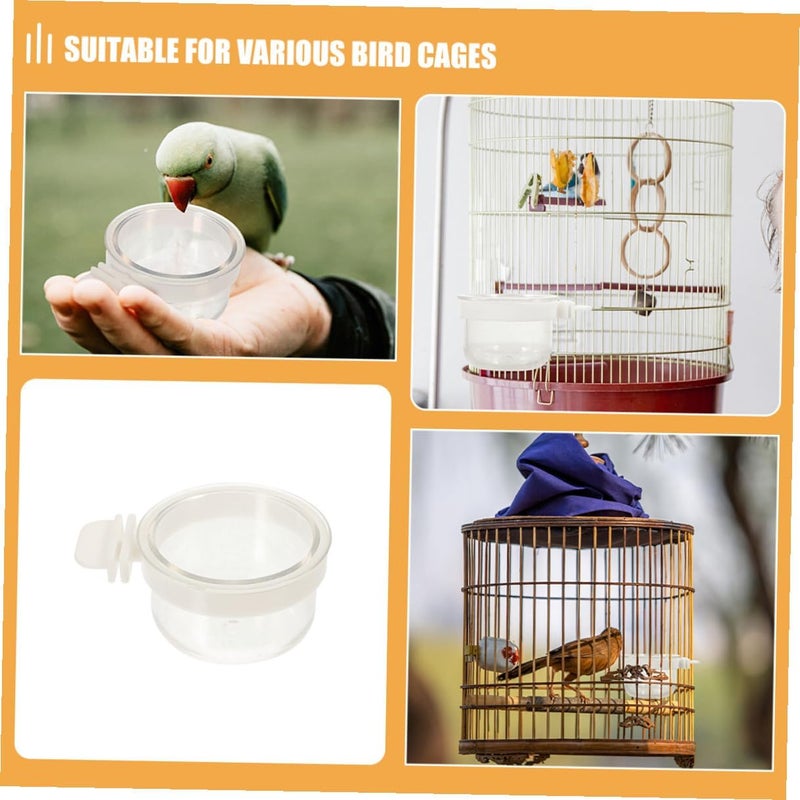 6pcs Parrot Feed Cups Bird Feeder Boxes Detachable Design Large Bird Cage Accessories Suitable for Parakeets - Image 3