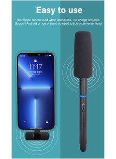 Generic Wireless interview microphone Mobile SLR camera dedicated to news reporters outdoor street noise cancelling handheld microphone (Type-C)  - Image 4
