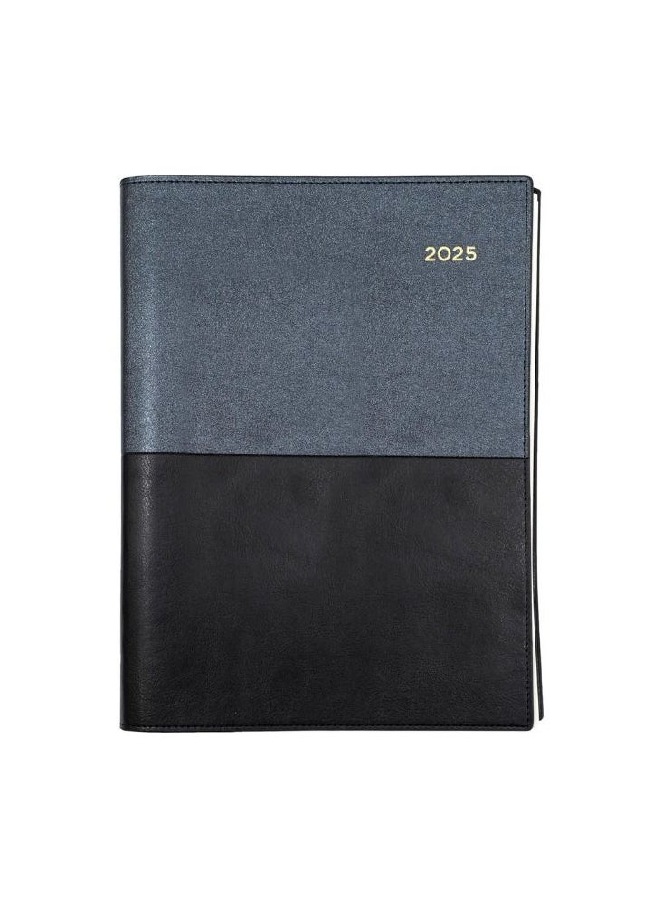 Collins Collins Valour 2025 Planner - A5 Day to a Page Diary (with Appointments) - Black - (VAL251.99-25) - Professional Daily Planner with Duo-Textured PU Leather Covers  - Image 2