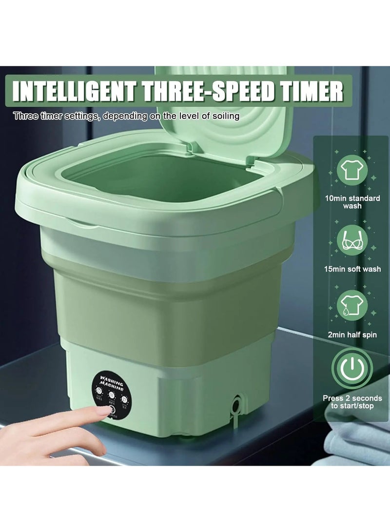 Portable Mini Foldable Washing Machine, Small Automatic Bucket, Small Household Washing Machine Suitable for Underwear Foldable, Baby Clothes Washing Machine, Suitable for Travel, Camping, College Dorm - Image 2