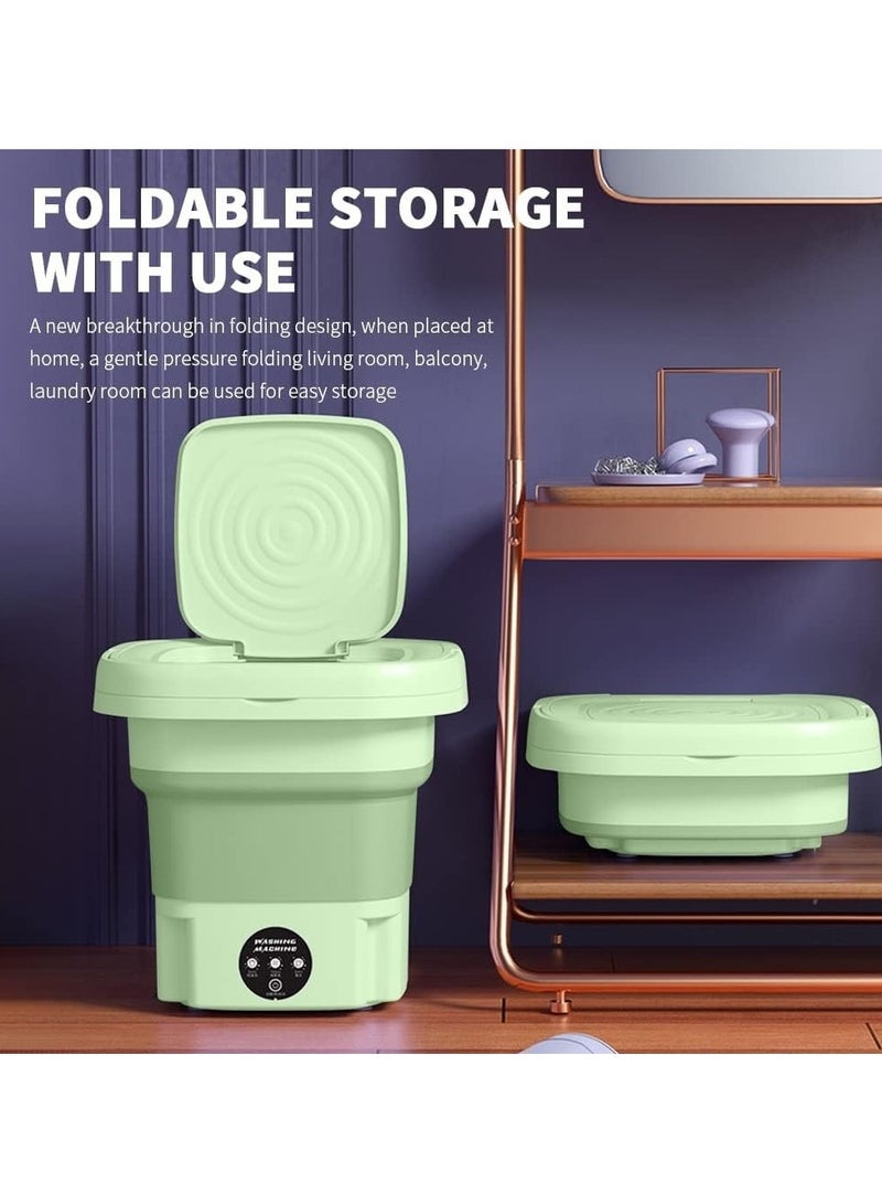 Portable Mini Foldable Washing Machine, Small Automatic Bucket, Small Household Washing Machine Suitable for Underwear Foldable, Baby Clothes Washing Machine, Suitable for Travel, Camping, College Dorm - Image 3