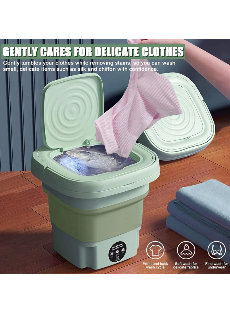 Portable Mini Foldable Washing Machine, Small Automatic Bucket, Small Household Washing Machine Suitable for Underwear Foldable, Baby Clothes Washing Machine, Suitable for Travel, Camping, College Dorm - Image 4
