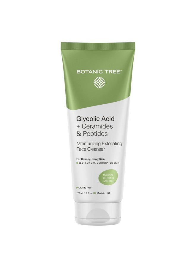 Botanic Tree - Botanic Tree Hydrating Exfoliating Cleanser with Glycolic Acid, Ceramides & Peptides, Gently exfoliate while hydrating skin for dewy bouncy skin… - Image 1