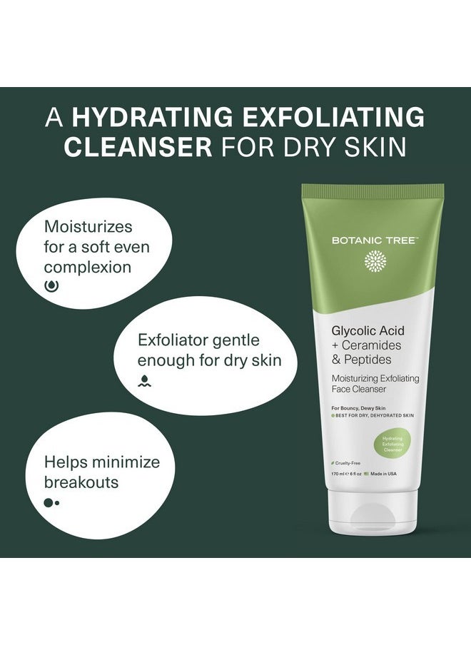 Botanic Tree - Botanic Tree Hydrating Exfoliating Cleanser with Glycolic Acid, Ceramides & Peptides, Gently exfoliate while hydrating skin for dewy bouncy skin… - Image 1