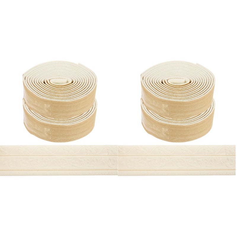 4 pcs Adhesive Molding Trim Decorative Wall Trim Wall Corner Trim Sticky Molding Trim - Image 1