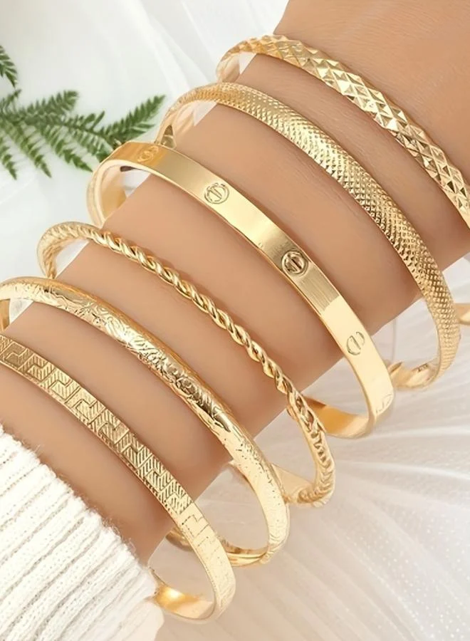 Take Two Take Two Set of 6 - Gold Assorted Bracelet