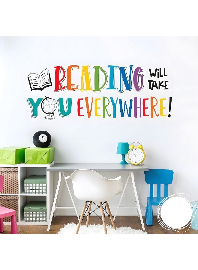 Finduat Reading Will Take You Everywhere Inspirational Quote Wall Decal Sticker - Image 2