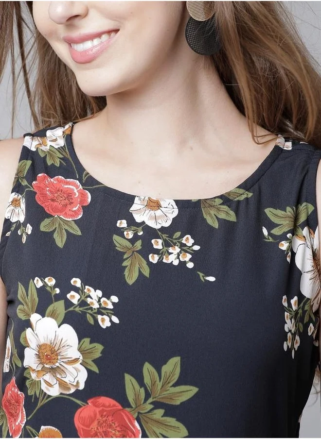 Tokyo Talkies Floral Print A-Line Dress
