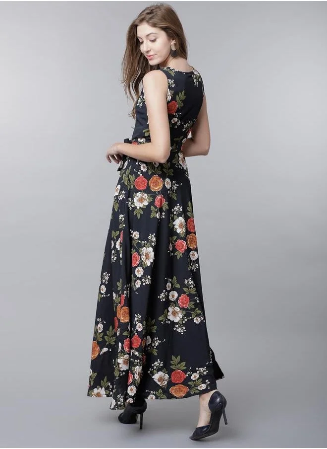 Tokyo Talkies Floral Print A-Line Dress