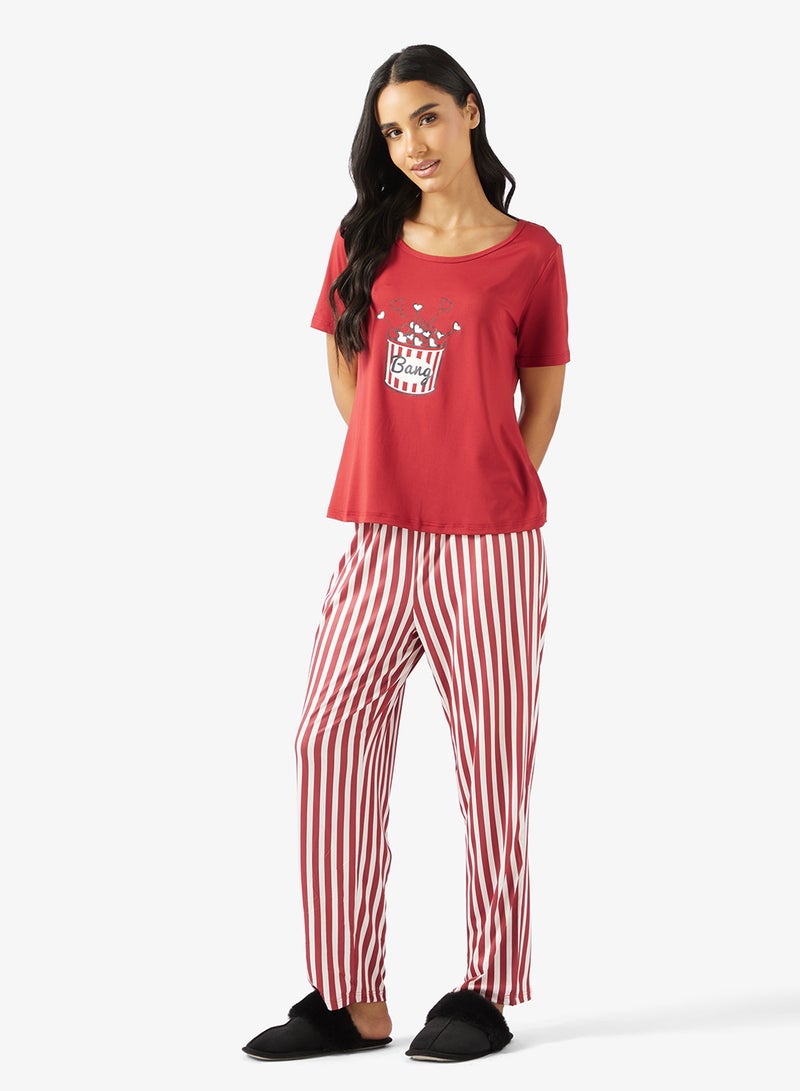 جينجر طقم بيجامة وتيشيرت برسومات - Image 5