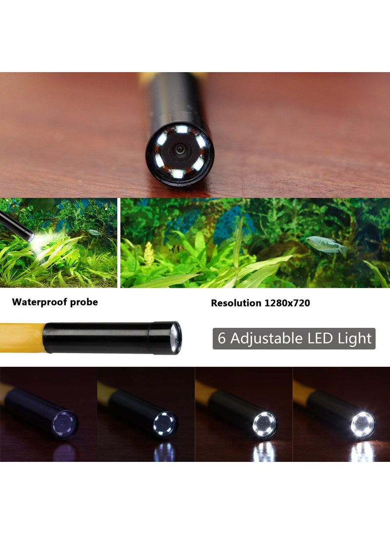 Generic 55mm Endoscope Camera Snake Flexible IP67 Waterproof Camera 3 in 1 Type c USB v Type Port 6 led Light  - Image 5