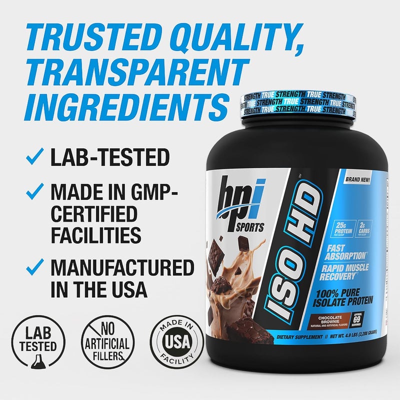 BPI SPORTS BPI ISO HD Chocolate Brownie 69 Serving - Image 2