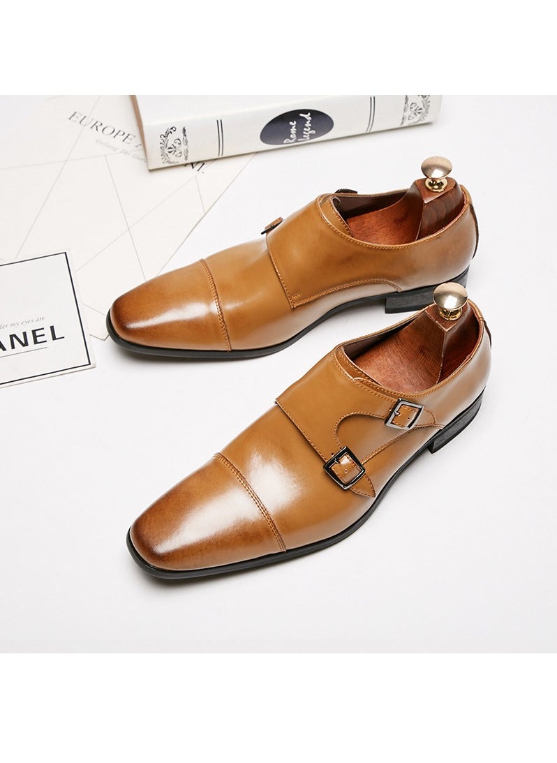 KUYING - New Men's Business Leather Shoes - Image 1