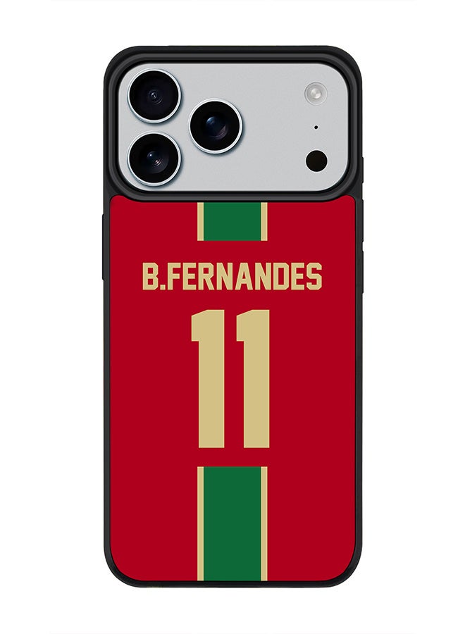 Stylizedd iPhone 17 Pro Max Case, [Compatible with MagSafe] Slim Magnetic cover Phone Case iPhone 17 Pro Max -Football  Portugal, B.Fernandes - Image 1