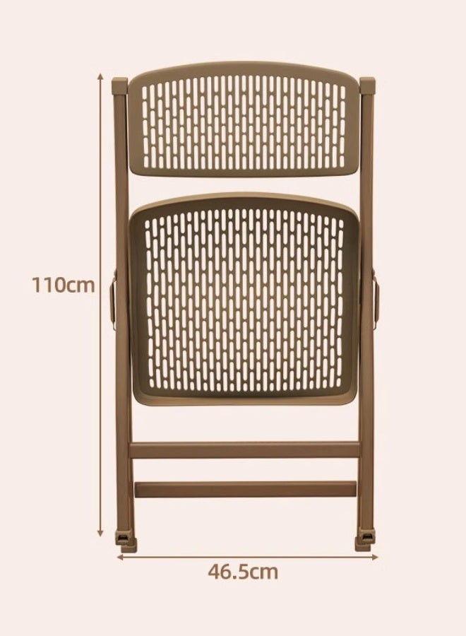 Monda Folding Chair With Reinforced Steel Frame 200kg Load-Bearing Modern Portable Backrest Chair Breathable Non-Slip Wear-Resistant Dining Chair Ideal For Home Picnics Fishing Camping - Image 4