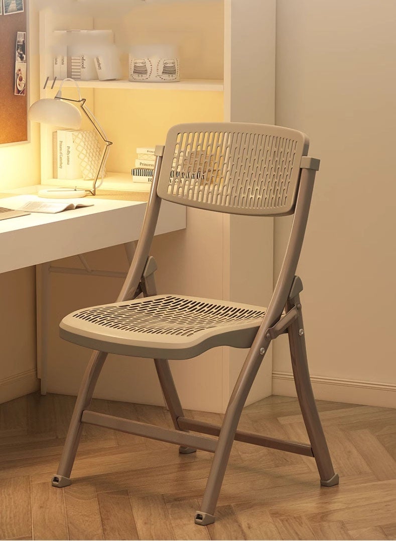 Monda Folding Chair With Reinforced Steel Frame 200kg Load-Bearing Modern Portable Backrest Chair Breathable Non-Slip Wear-Resistant Dining Chair Ideal For Home Picnics Fishing Camping - Image 1