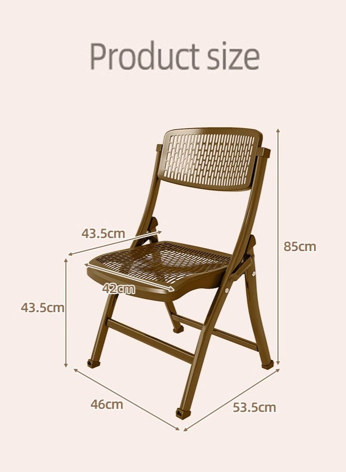 Monda Folding Chair With Reinforced Steel Frame 200kg Load-Bearing Modern Portable Backrest Chair Breathable Non-Slip Wear-Resistant Dining Chair Ideal For Home Picnics Fishing Camping - Image 5