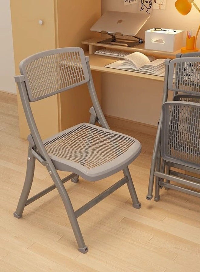 Monda Folding Chair With Reinforced Steel Frame 200kg Load-Bearing Modern Portable Backrest Chair Breathable Non-Slip Wear-Resistant Dining Chair Ideal For Home Picnics Fishing Camping - Image 2