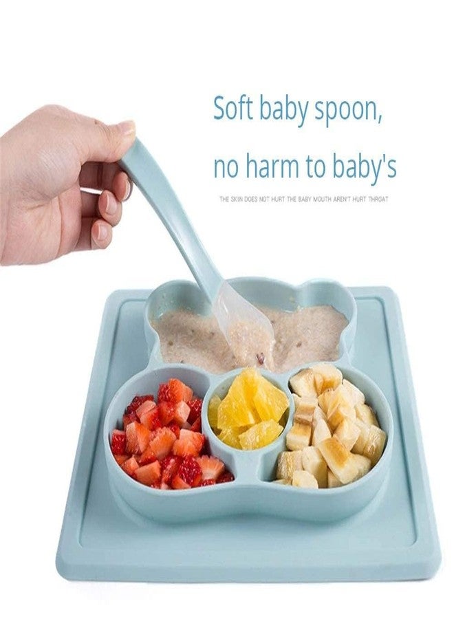 NILKANTH - Baby Placemat Silicone Feeding Plate for Toddlers, Easily Wipe Clean (Blue) - Image 4