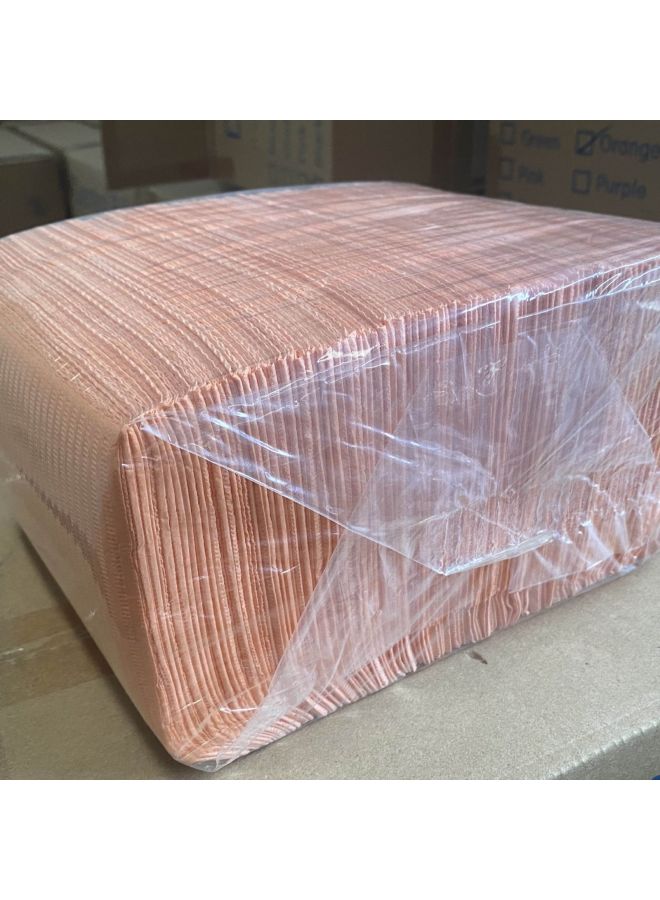 Japanese Nail Art Disposable Table Pad Paper Waterproof Cleaning Pad Hand Pillow Pad Towel Tablecloth Nail Art Shop Net Red Maple-Color:Light Orange Pack Of 125 Sheets✈  - Image 1