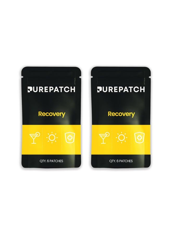 Pure Patch Recovery Patch – Plant-Based Vegan Topical Patch – DHM – NAC – Glutathione – B-Complex – Non-Ingestible – Water-Resistant – Gentle on Skin – Gluten Free – Made in USA – 12 Patches - Image 1