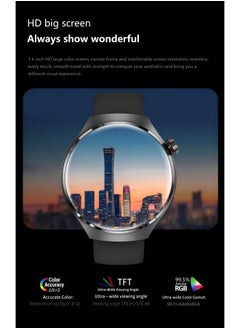 PRO Smartwatch GT4 PRO with Bluetooth calling function (receive/make calls), fitness tracking watch with sleep monitoring function, for iPhone/Android, with 17cm black steel strap  - Image 5