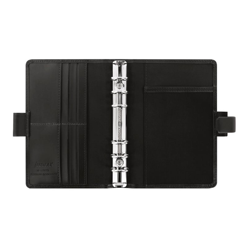 FILOFAX منظم فيلوفاكس متروبول، حجم شخصي، أسود - مظهر جلدي، ستة حلقات، إدراج أسبوعي، متعدد اللغات (C026902) - Image 3