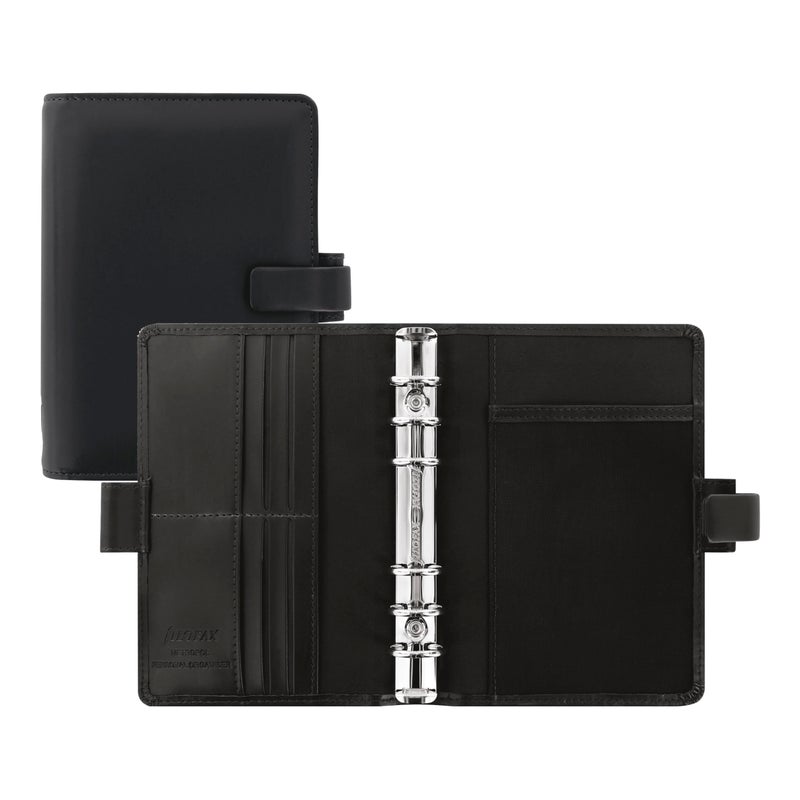 FILOFAX منظم فيلوفاكس متروبول، حجم شخصي، أسود - مظهر جلدي، ستة حلقات، إدراج أسبوعي، متعدد اللغات (C026902) - Image 5