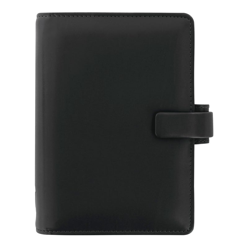 FILOFAX منظم فيلوفاكس متروبول، حجم شخصي، أسود - مظهر جلدي، ستة حلقات، إدراج أسبوعي، متعدد اللغات (C026902) - Image 1
